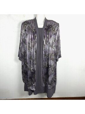 Anna Maxwell 2 Piece Jacket SDress sz 30W Lilac Purple Old Money VINTAGE